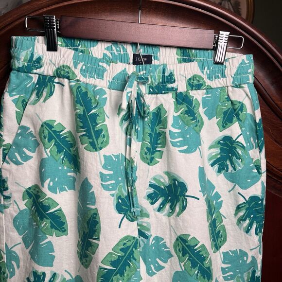 J. Crew Linen Pull On Drawstring Ankle Crop Pants Womens Size 6 Tropical $69 NEW - Picture 16 of 16